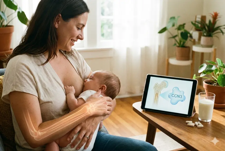 Benefits of the CCN3 hormone in preventing maternal decalcification during lactation