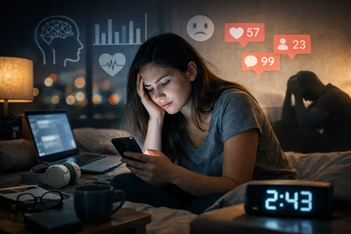 Digital wellbeing and mental health in emerging contexts: quantitative study with synthetic data on digital lifestyles
